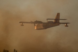 Συναγερμός στην πυροσβεστική: Ισχυρή φωτιά κατακαίει έκταση στην Λήμνο - Στη μάχη με τις φλόγες και Canadair