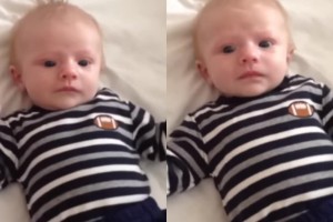 Μωρό έχει λόξιγγα και τρομάζει - Η αντίδρασή του έγινε απλά... viral (video)