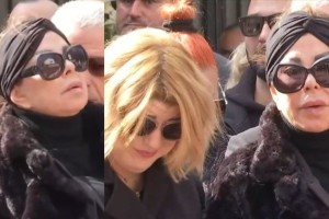 Χίλια κομμάτια η Άντζελα Δημητρίου: «Μανούλα μου» - Σπαραγμός στην κηδεία της μητέρας της (video)