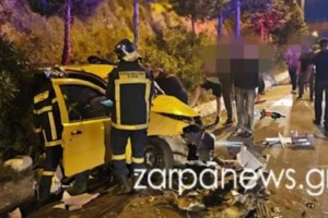 Σφοδρό τροχαίο στα Χανιά: Νεκρός άνδρας μετά από μετωπική σύγκρουση δύο ΙΧ