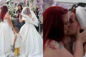 Ιστορική μέρα στην Αλβανία: Γεγονός ο πρώτος γάμος ομόφυλου ζευγαριού - Παντρεύτηκαν Άλμπα και Εντλίρα (video)