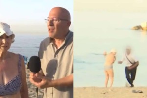 Απίστευτο: Άνδρας σε ζωντανή μετάδοση άρπαξε αλυσίδα από το λαιμό γυναίκας σε παραλία (video)