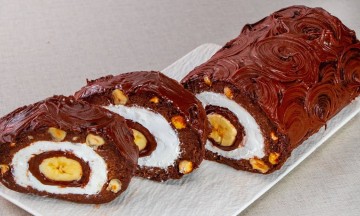 «Σοκολατένια» ηδονή έτοιμη σε 5': Γλυκό ψυγείου με πραλίνα σοκολάτας και μπανάνα 