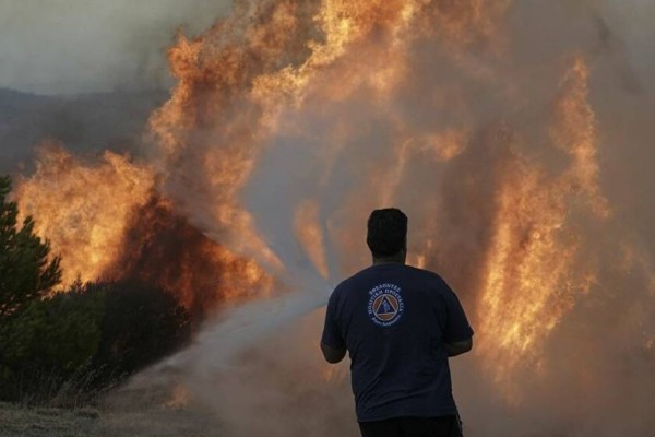 Συναγερμός στην Κρήτη: Φωτιά σε δάσος του Ηρακλείου