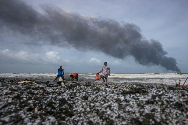 Οικολογική καταστροφή στη Σρι Λάνκα μετά από ναυτικό ατύχημα - Σοκάρουν οι εικόνες