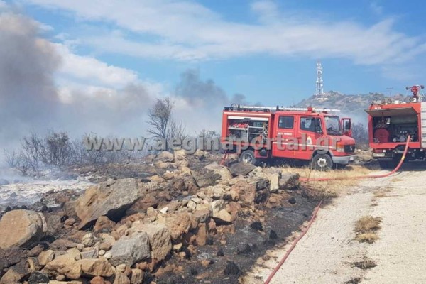 Φωτιά στην Αίγινα - Άμεσα ενισχύσεις για να μην φτάσει σε σπίτια