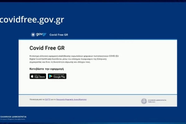 Covid Free GR: Με αυτή την εφαρμογή θα μπαίνουμε σε κλειστούς χώρους - Πώς λειτουργεί