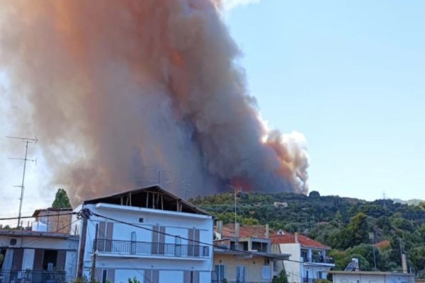 Φωτιά στην Αχαΐα: Εντολή εκκένωσης τεσσάρων οικισμών - Μήνυμα από το 112: Φύγετε προς Αίγιο