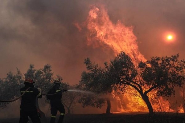  Ισχυρή πυρκαγιά στην Σταμάτα - Κοντά σε σπίτια οι φλόγες