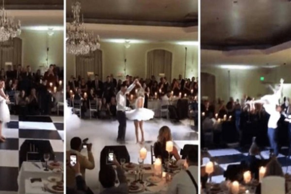 Γαμπρός και νύφη χορεύουν το «Dirty Dancing» και εκπλήσσουν τους καλεσμένους τους! (video)