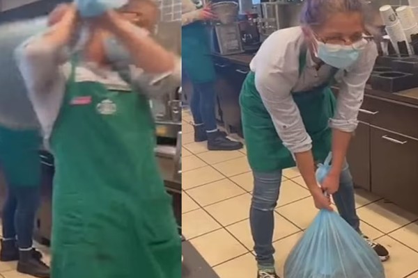 Πήγε να σηκώσει ένα σακί καφέ και η τούμπα της έγινε viral (video)