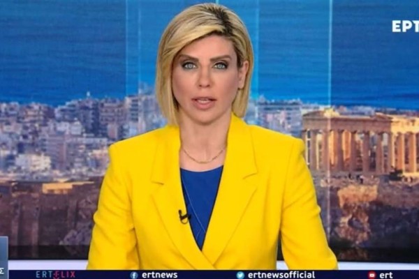 Πόλεμος στην Ουκρανία: Παρουσιάστρια της ΕΡΤ εμφανίστηκε με κίτρινο σακάκι και μπλε μπλούζα (Video)