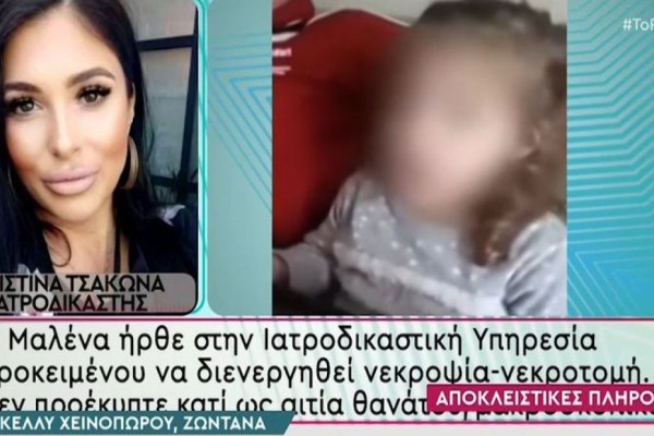 Χριστίνα Τσάκωνα: «Δεν έδειξε φάρμακα και δηλητήρια» - Η ιατροδικαστής που έκανε τη νεκροψία στη Μαλένα σπάει τη σιωπή της (Video)