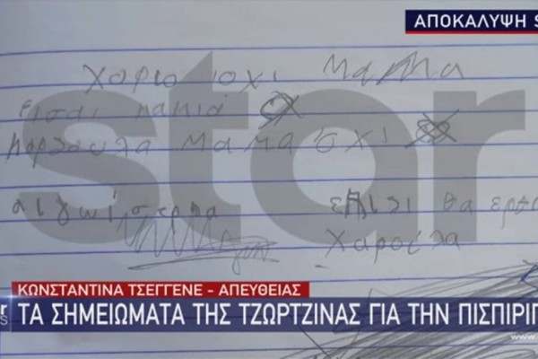 Πάτρα: «Μαμά, είσαι κακιά» - Ανατριχίλα με το νέο σημείωμα γραμμένο από τα χέρια της μικρής Τζωρτζίνας (video)