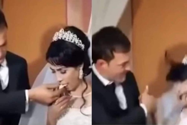 Σοκαριστικό Βίντεο: Ο γαμπρός χαστουκίζει τη νύφη γιατί… του έκανε πλάκα με την τούρτα