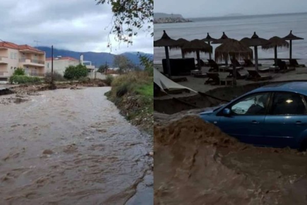Βιβλική καταστροφή στη Θάσο: Εικόνες σοκ - Πλημμύρισαν δρόμοι, σπίτια και ξενοδοχεία (φωτο)
