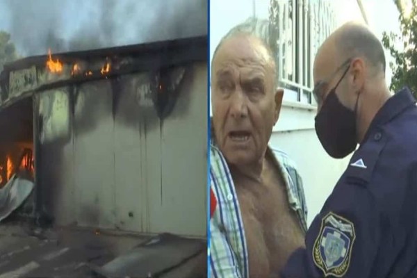 Φωτιά στην Πεντέλη: «Πεθαμένος να είμαι δε φεύγω από το σπίτι» - Τα ανατριχιαστικά λόγια ενός ηλικιωμένου (Video)