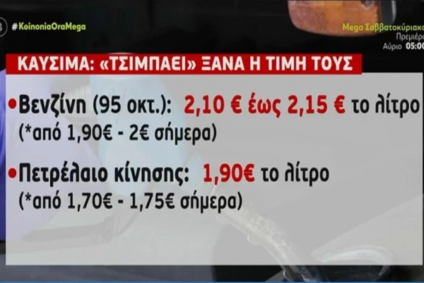 Νέο «ράλι» στην τιμή των καυσίμων: «Τσιμπάει» ξανά η τιμή της βενζίνης και του πετρελαίου - Οι προβλέψεις για τις επόμενες ημέρες (Video)