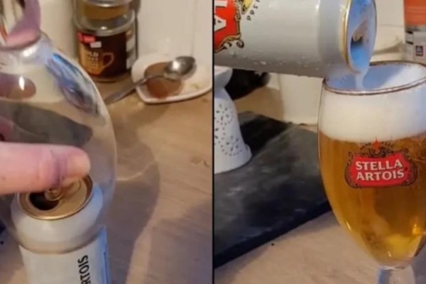 Τρελό κόλπο: Πώς να αδειάσεις με τη μία όλο το κουτάκι μπύρα στο ποτήρι χωρίς να ξεχειλίσει αφρό (Video)