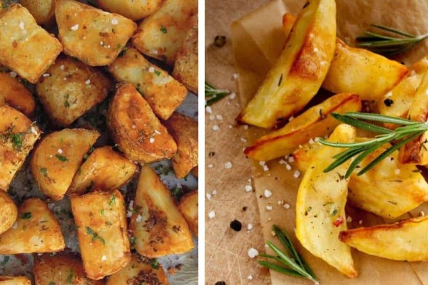 Για καλοφαγάδες: Πατάτες φούρνου με σκόρδο και δεντρολίβανο που γίνονται σαν λουκούμι