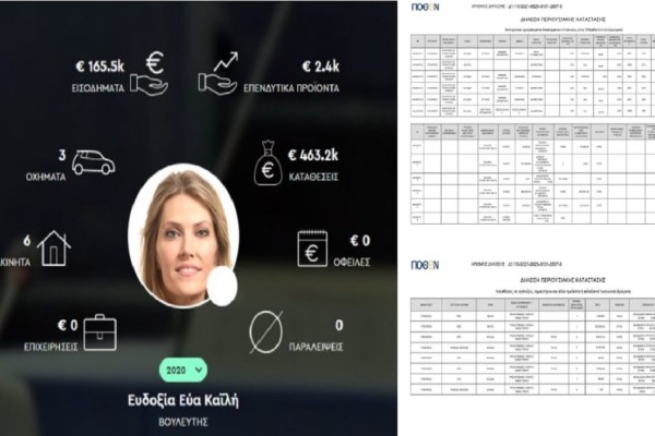 Το πόθεν έσχες της Εύας Καϊλή: Οι καταθέσεις, τα ακίνητα και η πρωτοφανής «ευκαιρία» στο Ψυχικό - Αυτή είναι η περιουσία της ευρωβουλευτού (Video)