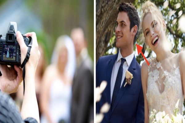 Γαμπρός και νύφη κάνουν μια φωτογράφιση γάμου - Αλλά τότε ο φωτογράφος παρατηρεί κάτι περίεργο