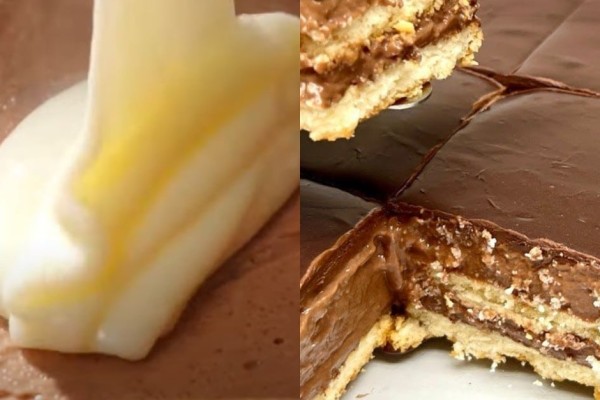 Όαση απόλαυσης: Extra λαρτζ γλυκό ψυγείου με κρεμώδη υφή σοκολάτας και μπισκοτένια βάση (Video)