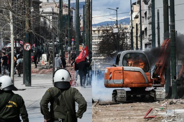 Τραγωδία στα Τέμπη: Ένταση, χημικά και φωτιές στο κέντρο της Αθήνας - Τεράστια η προσέλευση του κόσμου στο συλλαλητήριο 