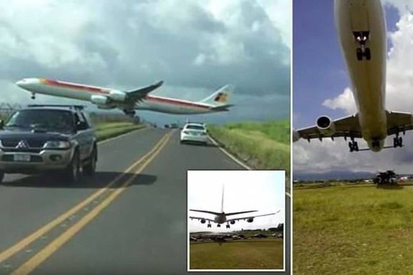 Τρόμος στον αέρα: Αεροπλάνο περνά ξυστά πάνω από οδηγούς αυτοκινήτων κατά τη διάρκεια προσγείωσης