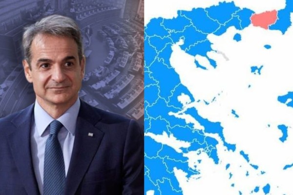 Εκλογές 2023: «Γαλάζιος» όλος ο χάρτης – Ποια είναι η μοναδική ροζ περιφέρεια