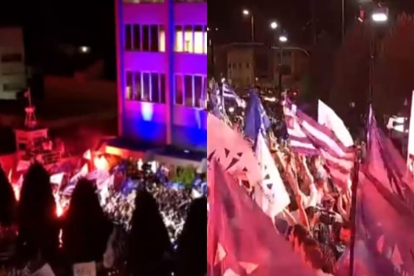 Εκλογές 2023: «Βούλιαξε» η Πειραιώς από το πλήθος -  Κόρνες, συνθήματα και έξαλλοι πανηγυρισμοί  έξω από τα γραφεία της ΝΔ (video)