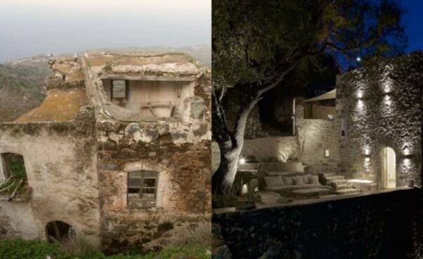 Ένας παράδεισος στη Νίσυρο: Η απίστευτη μεταμόρφωση ενός γκρεμισμένου κτιρίου σε βίλα! (photos)