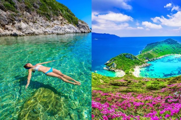 Δεν απέχει από τον... παράδεισο: Η παραλία του Ιονίου με τα τιρκουάζ νερά και την καταπράσινη αμμουδιά που θυμίζει καρτ ποστάλ 