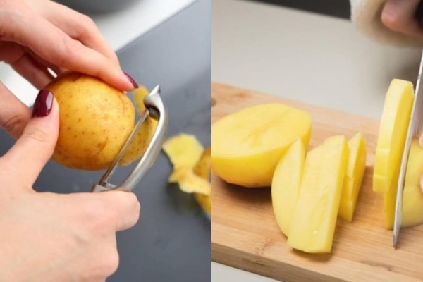 «Γιαγιαδίστικα» κόλπα στην κουζίνα - Το μυστικό για να μη μαυρίζουν οι πατάτες όταν τις καθαρίζετε