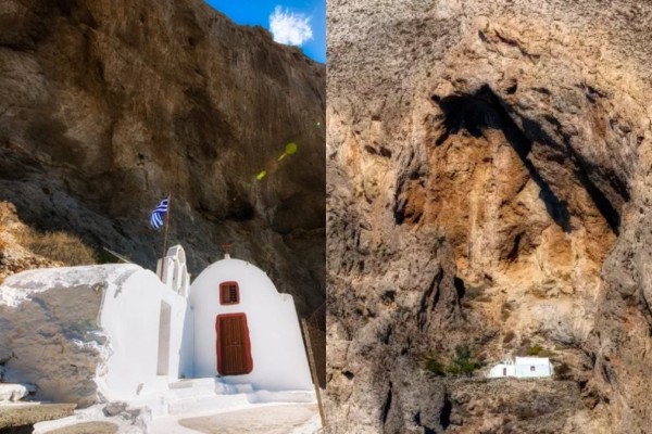 Παναγία Κατεφιανή: Το σπάνιο εκκλησάκι που είναι χτισμένο μέσα σε βράχο και δύσκολα το εντοπίζεις