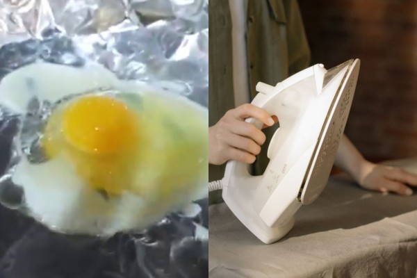 Τύλιξε το σίδερο με αλουμινόχαρτο και πάνω του έριξε ένα αυγό - Μόλις δείτε το λόγο θα τρέξετε να το κάνετε! (Vid)