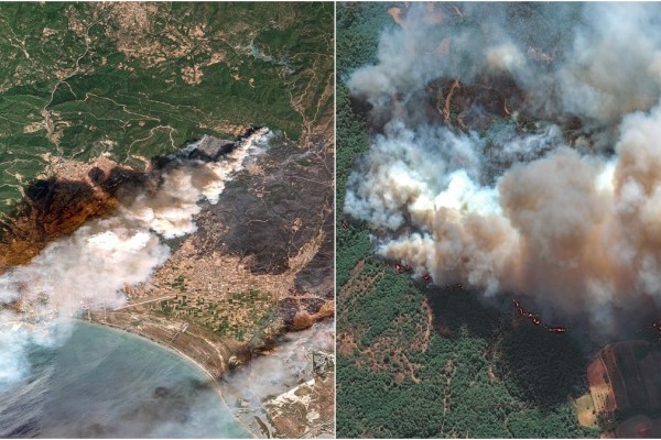 Φωτιά στην Αλεξανδρούπολη: Δορυφόρος αποκαλύπτει το μέγεθος του καταστροφικού περάσματός της (photos)