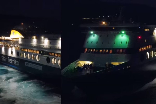 Να ζήσεις καπετάνιε μου: Εκπληκτική νυχτερινή μανούβρα ακριβείας - Πλοίο 176 μέτρων «δένει» σε 3 λεπτά στην Κάλυμνο!