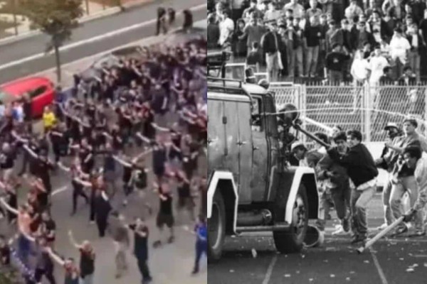 Όταν οπαδοί της Ντιναμό Ζάγκρεμπ έκαναν «παρέλαση» με ναζιστικούς χαιρετισμούς - Ποιοι είναι οι ακροδεξιοί «Bad Blue Boys» (video)