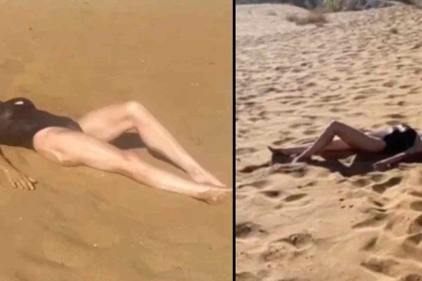 Κορμί 30άρας στα 53 της: Η Τατιάνα Στεφανίδου άραξε στην αμμουδιά με τα δίμετρα πόδια της και «μαγνήτισε» τα βλέμματα