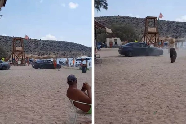 Άμα βαριέσαι: Απίστευτο παρκάρισμα σε παραλία της Βάρκιζας - Λουόμενος άφησε το αυτοκίνητό του  σχεδόν  πάνω στο κύμα