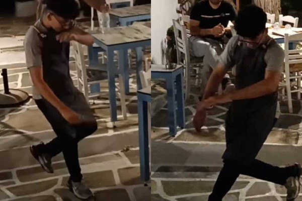 «Γονάτισε» όλη την ταβέρνα: Το ζεϊμπέκικο του σερβιτόρου στην Πάρο που έγινε viral μέσα σε λίγες ώρες!