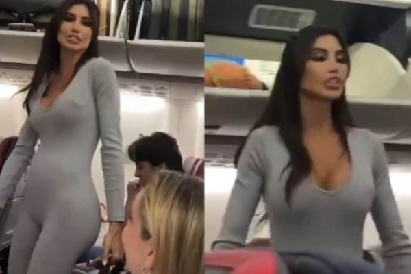 «Είμαι διάσημη στο Instagram, δεν με νοιάζει»: Έβριζε τους πάντες στο αεροπλάνο αλλά μόλις είδε την κάμερα άρχισε να ποζάρει (video)