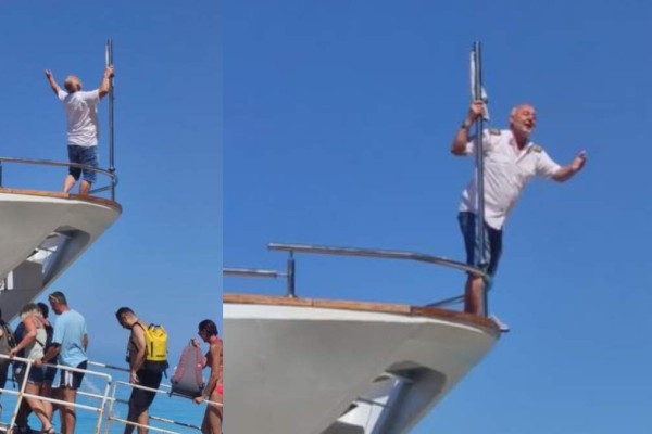Μερακλής καπετάνιος στην Λευκάδα υποδέχεται τους ταξιδιώτες με Βασίλη Καρρά και «από τον βορρά μέχρι το νότο» (video)