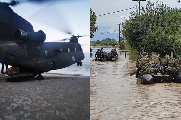 Επί ποδός για το κύμα κακοκαιρίας οι Ένοπλες Δυνάμεις: Ελικόπτερα, κομάντος και λέμβοι στέλνονται στη Θεσσαλία