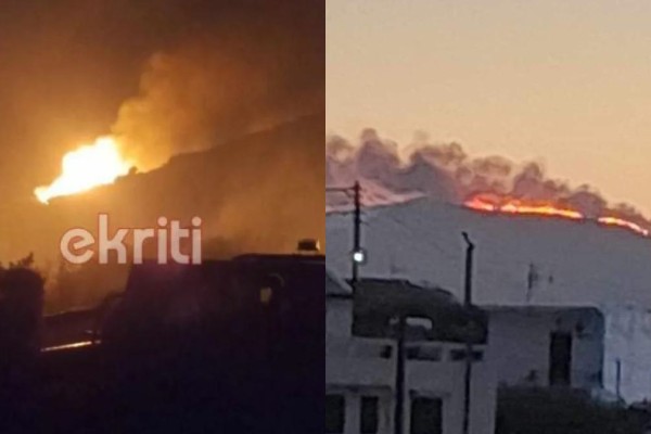 Συναγερμός στο Λασίθι: Μεγάλη φωτιά σε δύσβατο σημείο – Αποπνικτική ατμόσφαιρα στην Ιεράπετρα