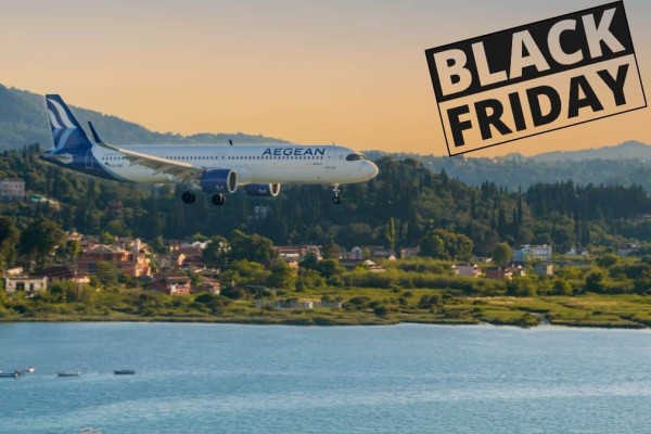Black Friday με την Aegean: Εκπτωση έως 70% σε όλες τις πτήσεις για το 2024