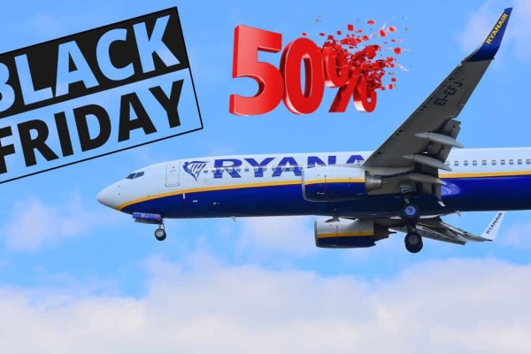 50% κάτω λόγω Black Friday η Ryanair: Εισιτήρια σε μισή τιμή