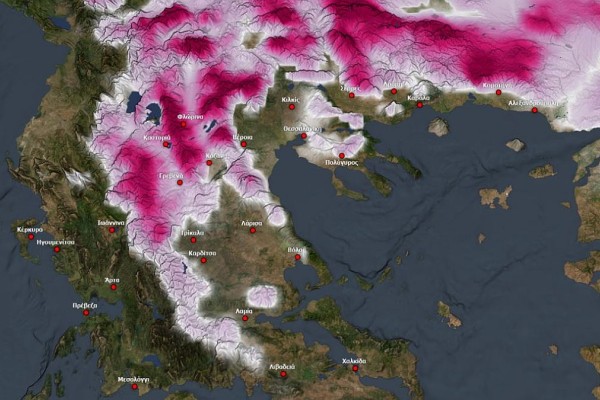 Στα «λευκά» η μισή χώρα: Σ' αυτές τις περιοχές θα πέσει πυκνό χιόνι τις επόμενες ώρες! Αναλυτικός χάρτης