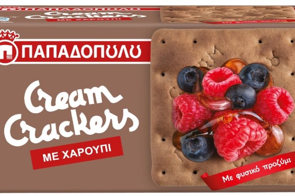 Τα Cream Crackers Παπαδοπούλου κυκλοφορούν νέα γεύση με Χαρούπι